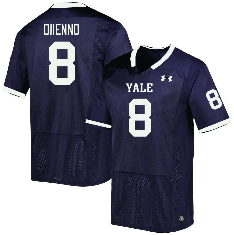 Men-Youth #8 Tyler DiIenno Yale Bulldogs 2023 College Football Jerseys Stitched Sale-Blue